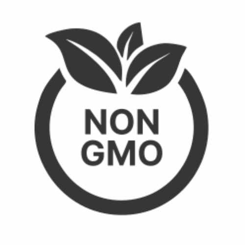 Simple "Non-GMO" Icon - All Revvl Health™ products are third-party tested, Gluten Free, Made in a GMP Certified Facility, and are also packaged in the USA